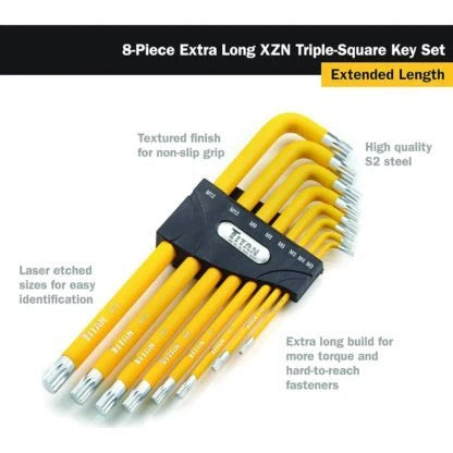 8 Piece Triple-Square Key Set for Titan 12733
