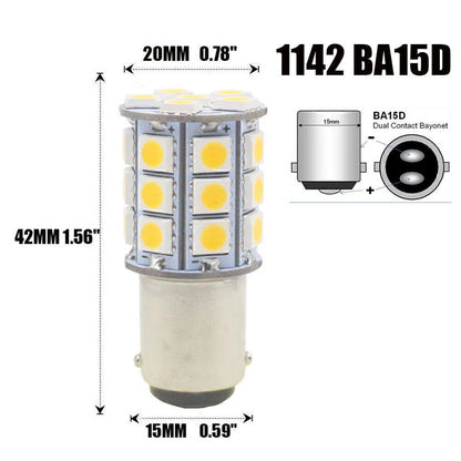 27-SMD BA15D AC/DC 24V White LED Bulbs for Marine Boat Interior