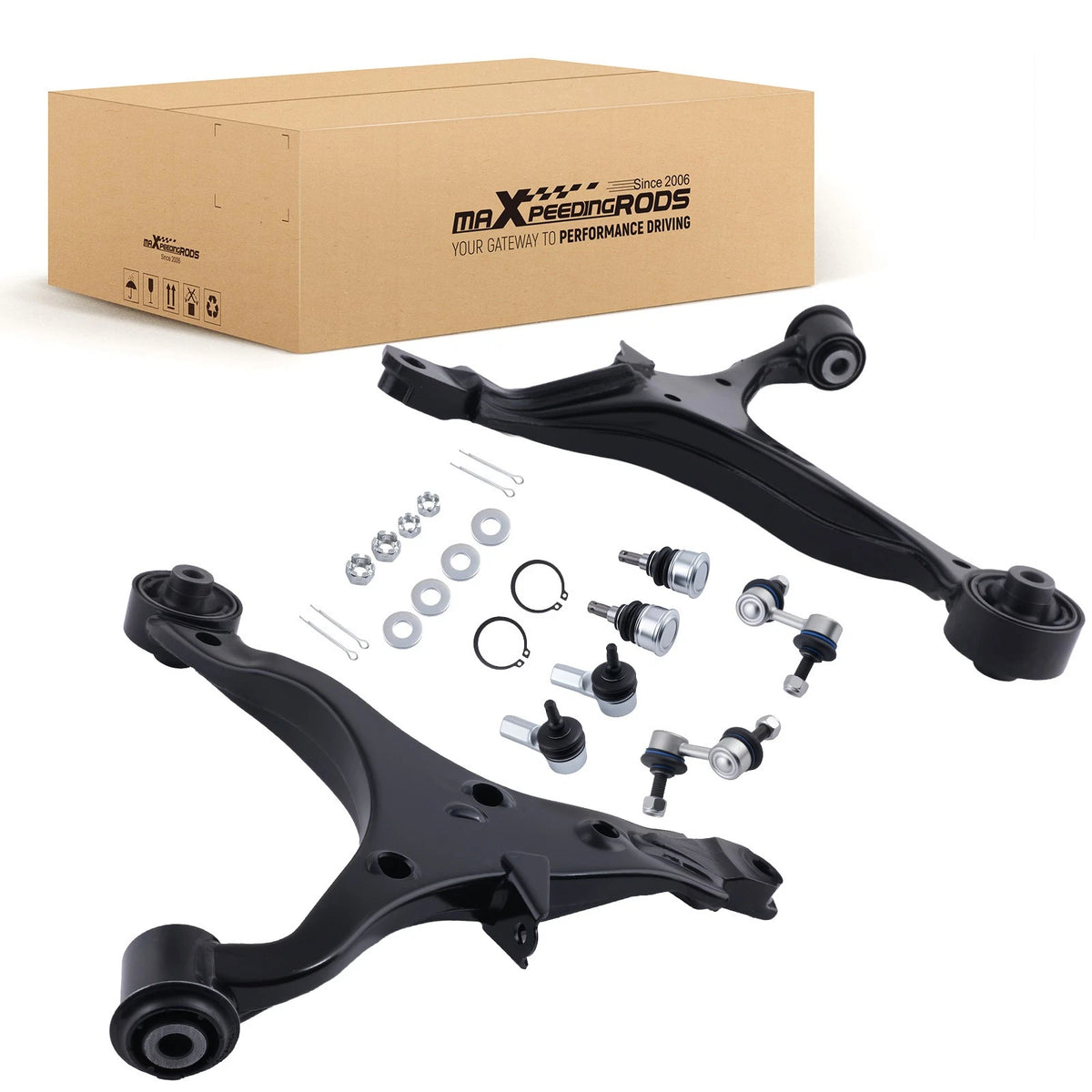 Front Suspension Lower Control Arms Tie Rods Kit for Honda CR-V (2002–2006)