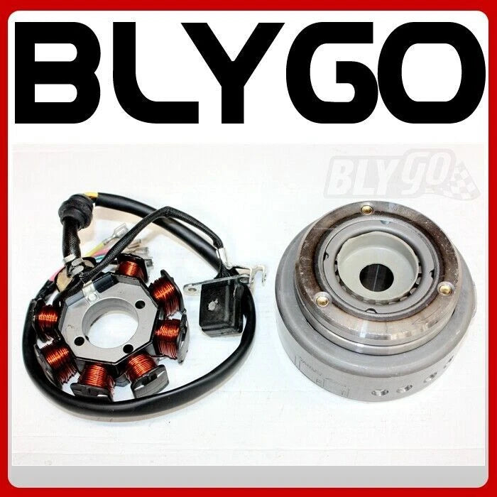 8 Poles Magneto Stator Roller Flywheel for 200cc 250cc Engine PIT Quad ATV