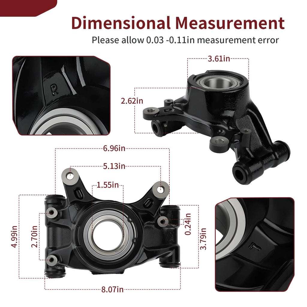 Rear Left Right Knuckle Kit for Honda Pioneer 1000 1000-5 (2016–2024)