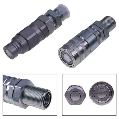 Hydraulic Flat Face Coupler Kit for Caterpillar 416F 420F 430F