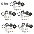 Set of 5 Carburetor Repair Kits for ZAMA C1U C1Q RB-47 Trimmer Blower