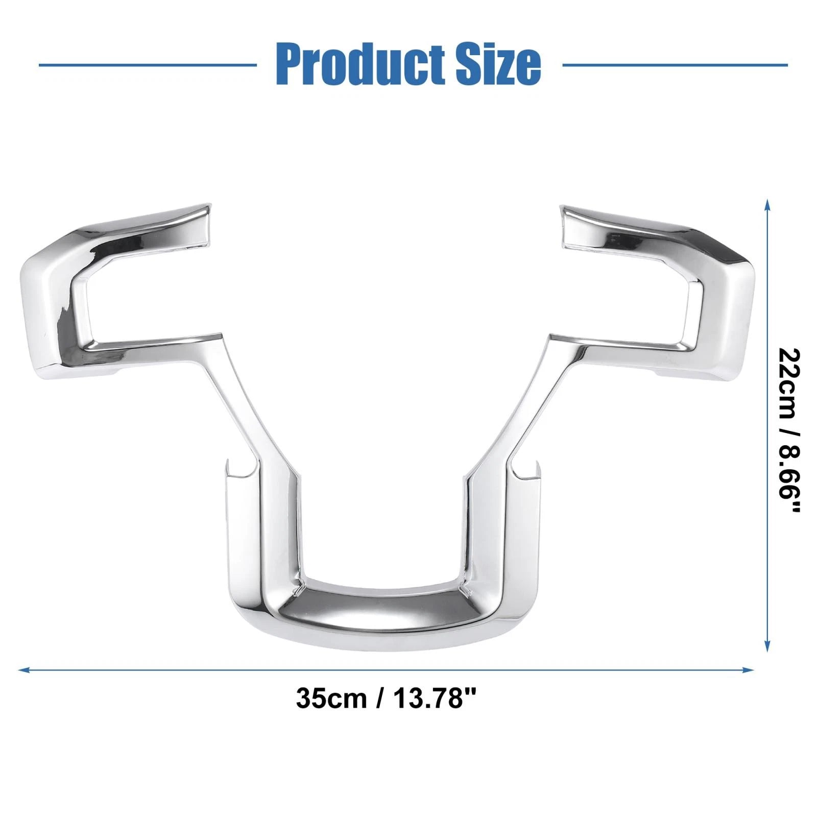 Steering Wheel Trim Cover ABS Interior for Ford F150 (2015–2019) Silver