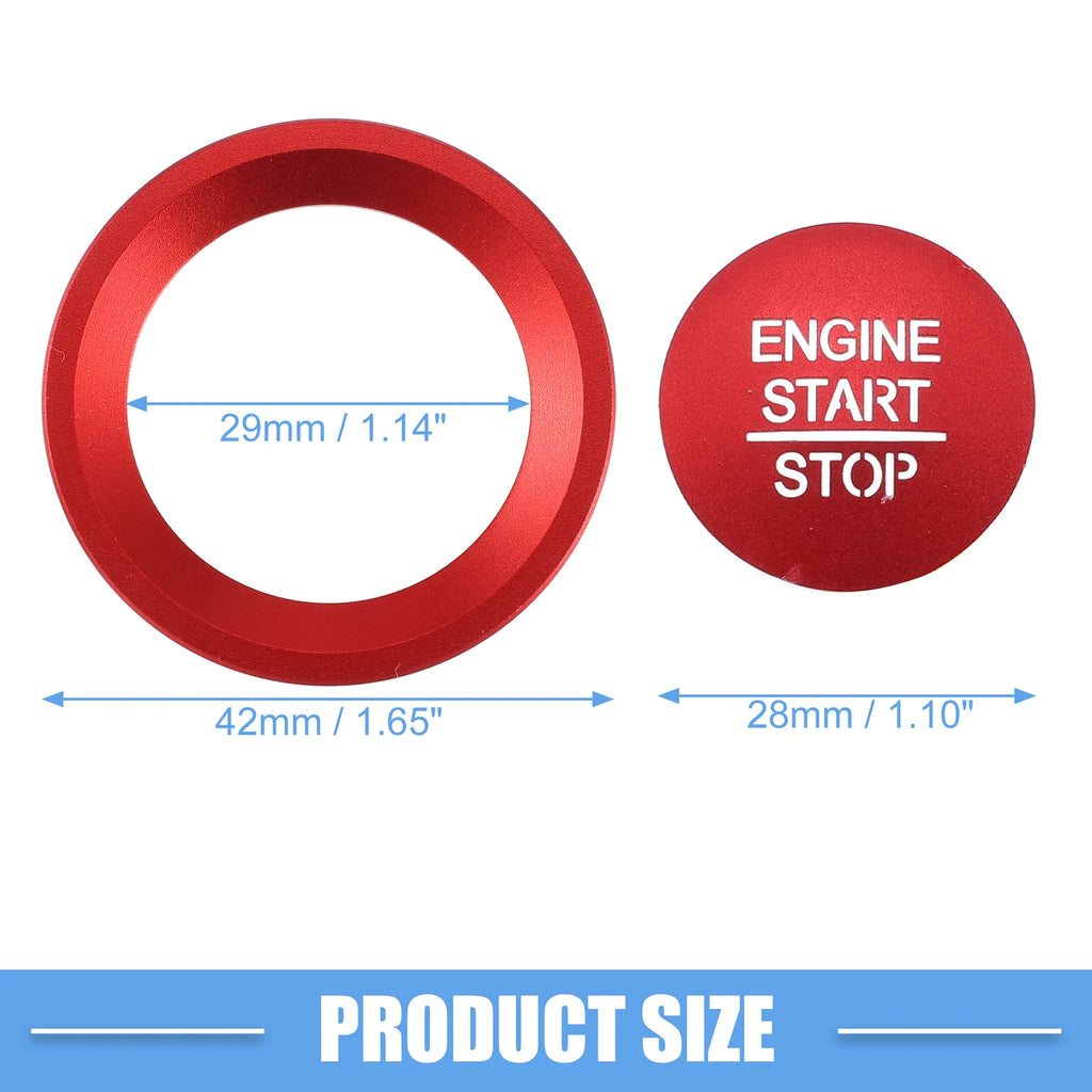 Engine Start Stop Ignition Button Trim Sticker for Honda Accord (2018–2022) Red
