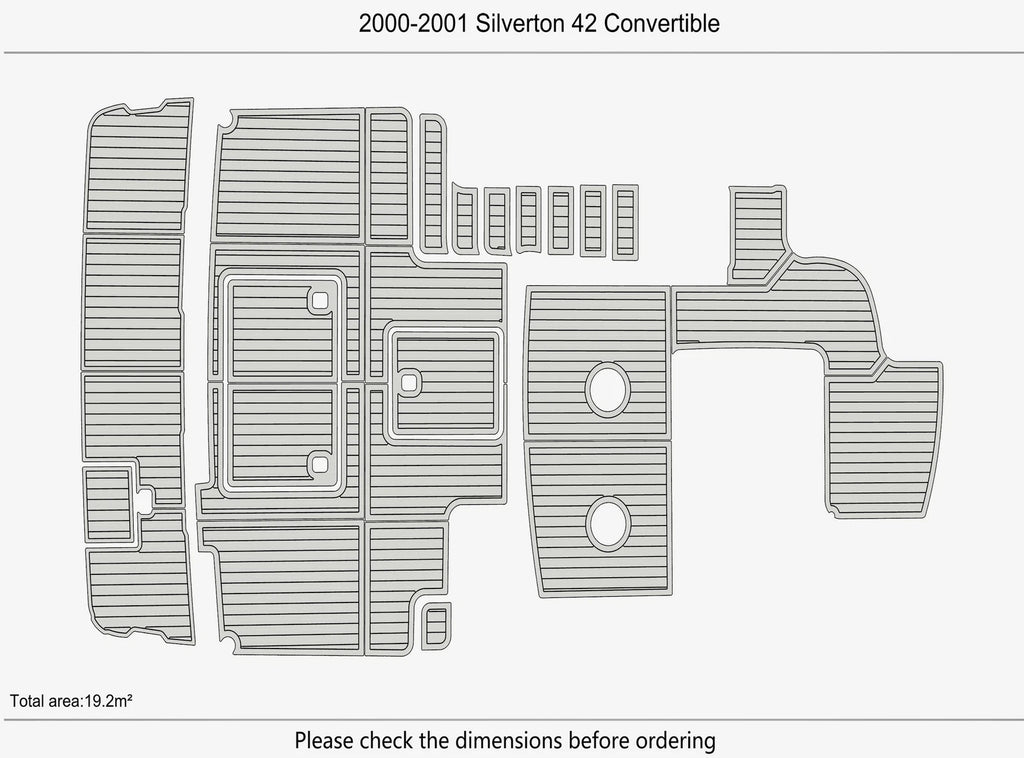 EVA Pads Flooring Mat for Silverton 42 Convertible (2000)