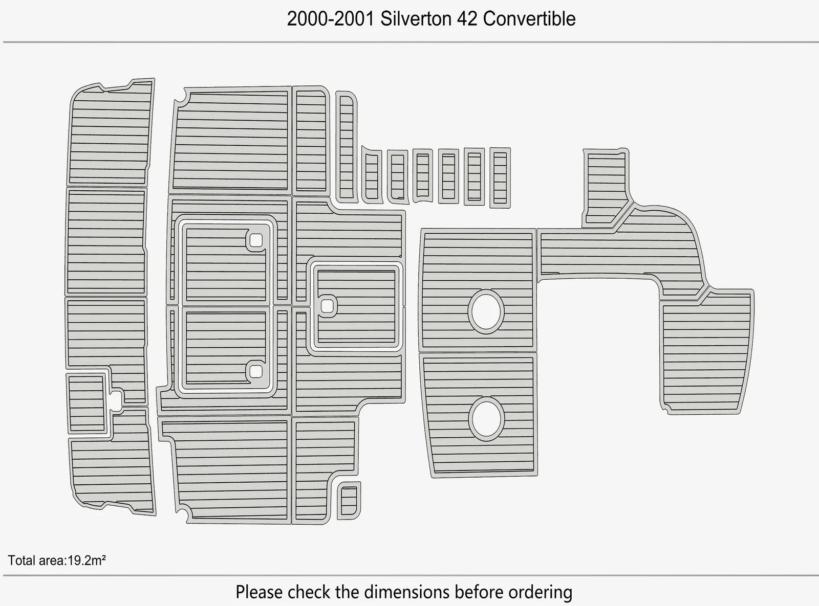 EVA Pads Flooring Mat for Silverton 42 Convertible (2000)