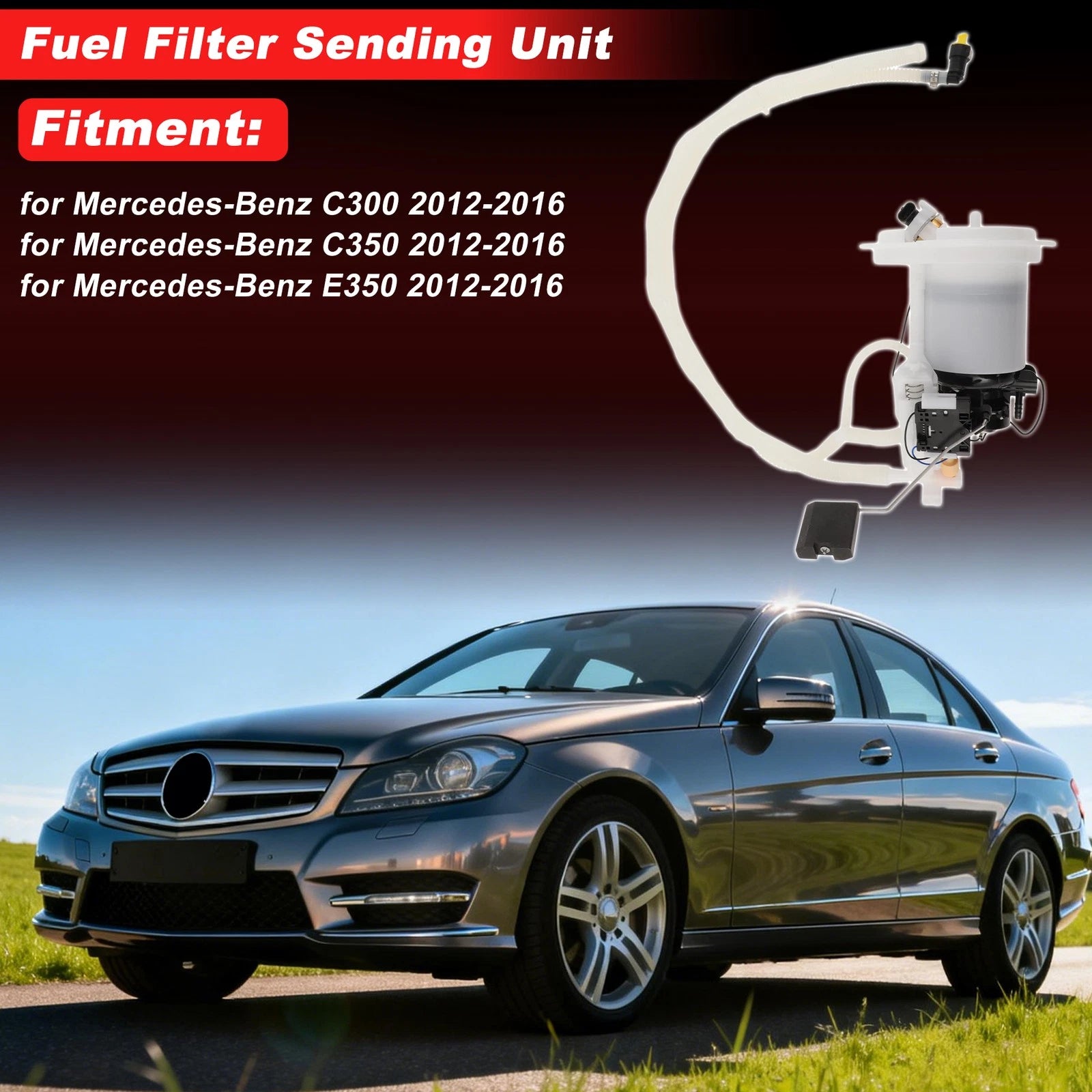 Fuel Filter Assembly for Mercedes-Benz C300 (2012–2016) Replacement