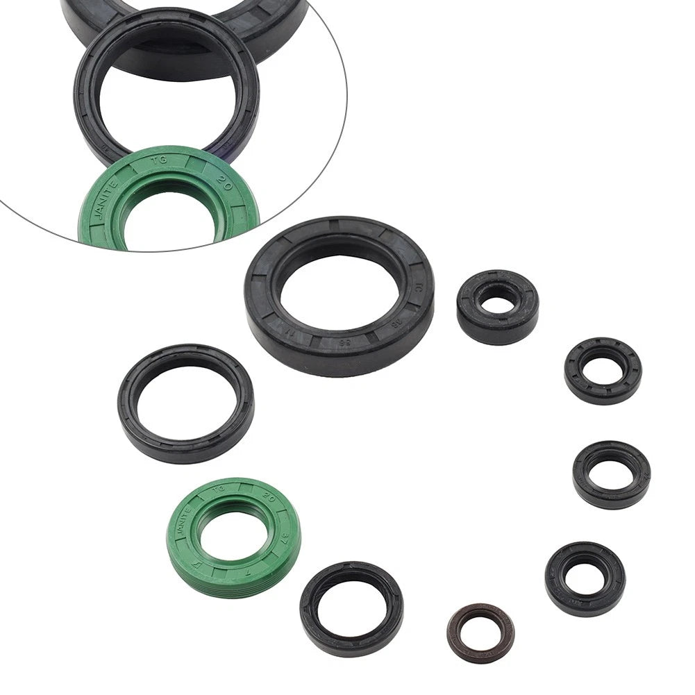 9-Piece Engine Oil Seal Kit for Honda CR250R (2005–2007)