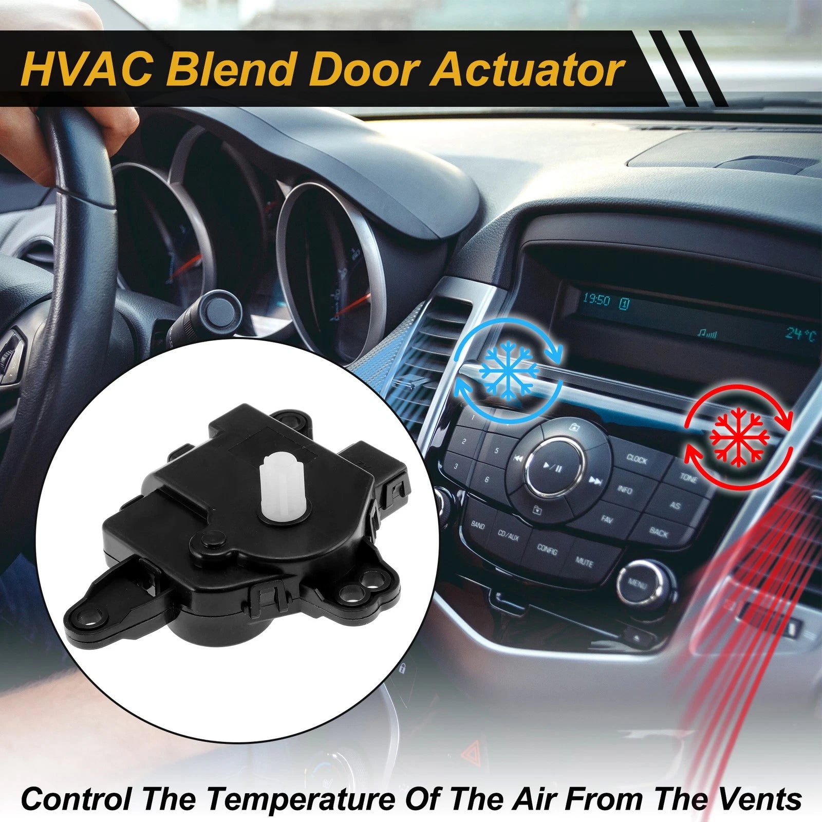 HVAC Heater Blend Door Actuator Replacement for Hyundai Elantra (2011–2015)