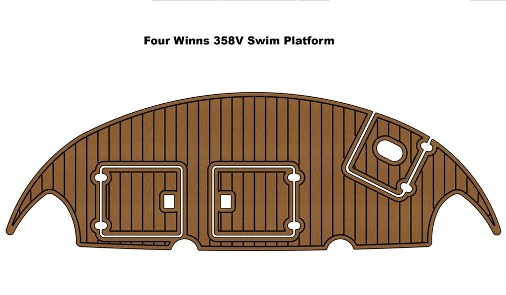 EVA Foam Teak Decking Pad for Four Winns 358V