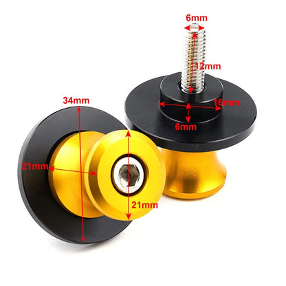 1 Pair CNC Swingarm Spools for Yamaha YZF R1 R3 R6 (2015–2023)
