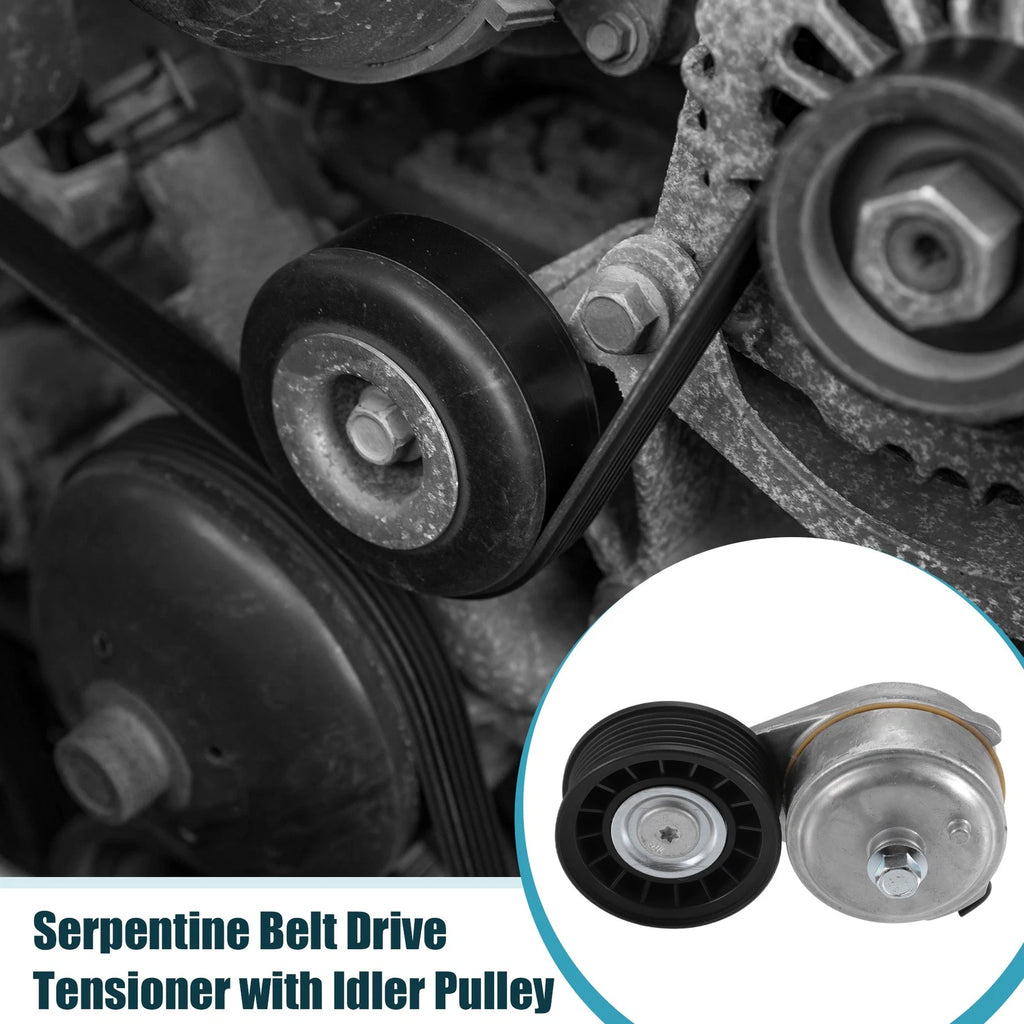 Drive Belt Tensioner Pulley Assembly Replacement for Chevrolet Express (2003–2015)