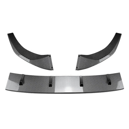 Front Bumper Lip Splitter for Audi A3 S3 (2021–2023) Carbon Fiber Black
