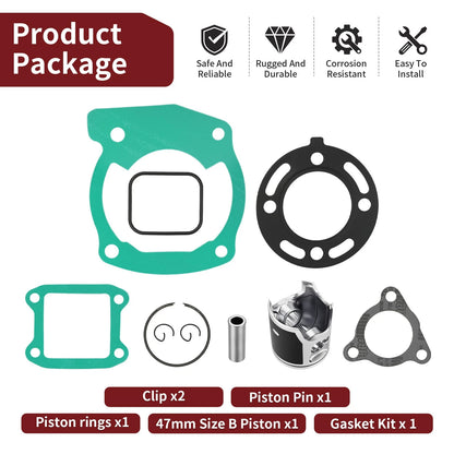 Piston Top End Gasket Kit for Honda CR80R (1992–2002) 47mm