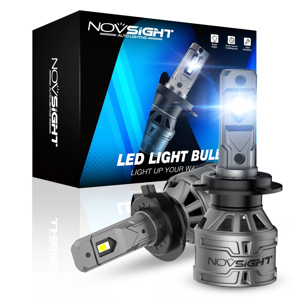 2X H7 LED Headlight Bulbs for Novsight Conversion Kit (60W 4400LM)