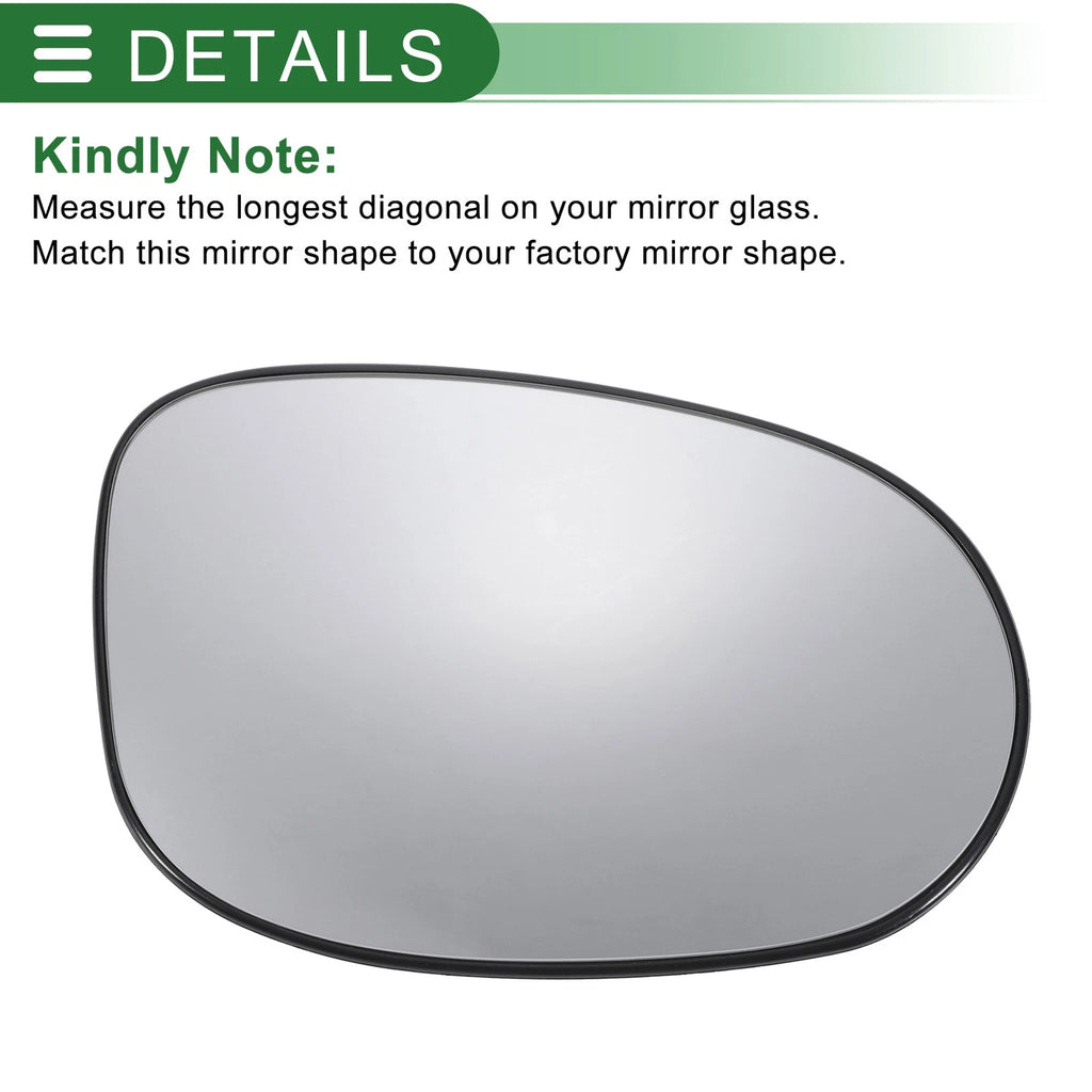 Right Side Mirror Glass Convex Non-Heated for Ford Ka (2008–2017)