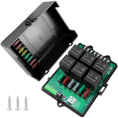6-Way Relay Module Power Panel for 12V Systems