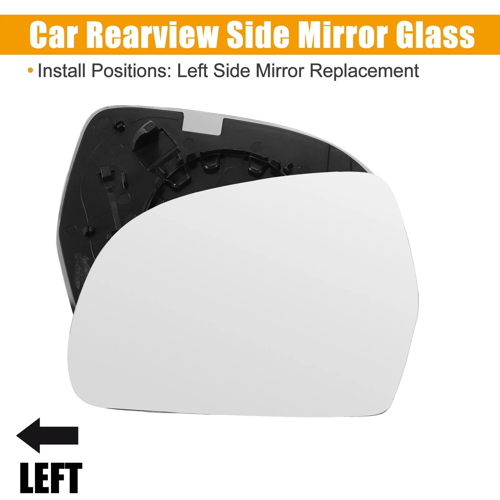 Left Side Heated Rearview Mirror Glass Replacement for Audi A3 (2008–2010)