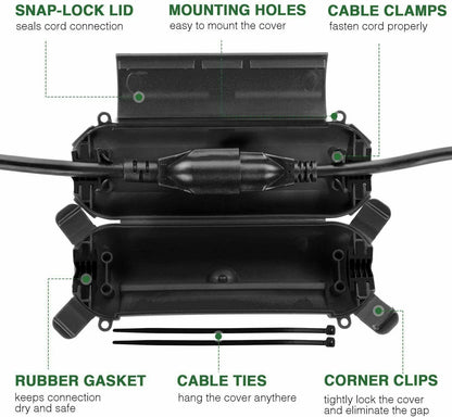 Extension Cord Cover Protector for Outdoor Use (Weatherproof)