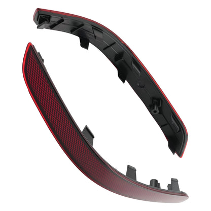Bumper Reflector Pair for Mercedes-Benz GLK W204 (2013–2015) Red Lens ABS
