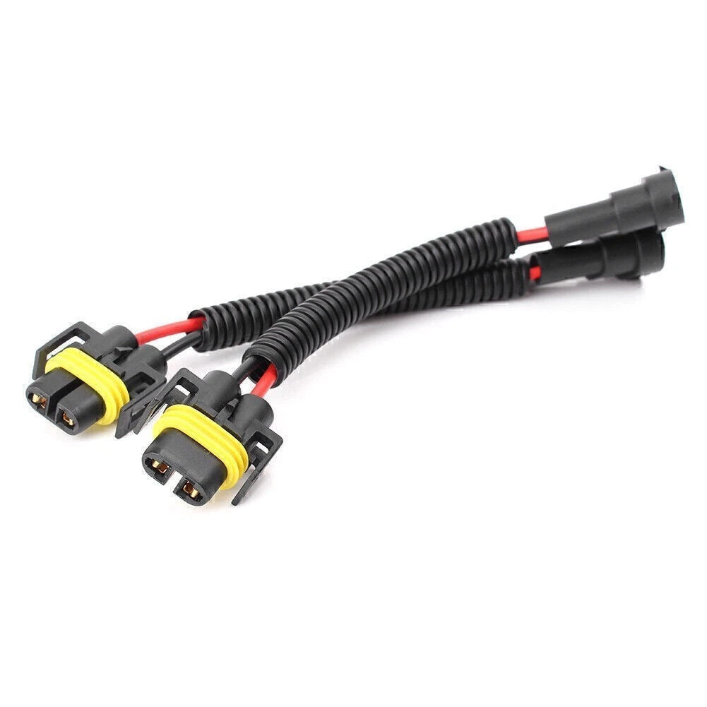 2X Headlight Fog Light H11 H8 Extension Wiring Harness Socket Connector