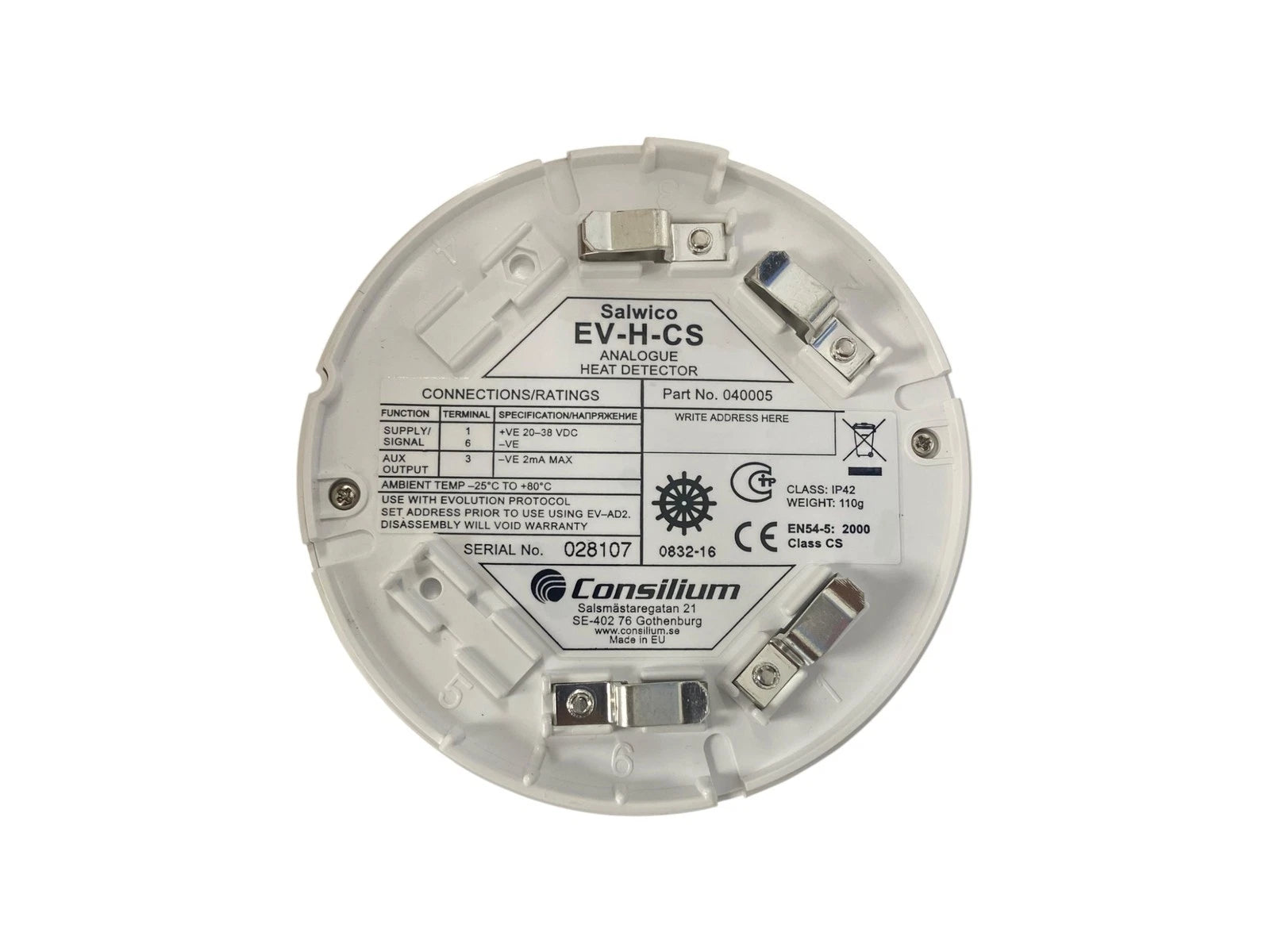 Heat Detector for Consilium 040005, EV-H/CS 84C (OEM)