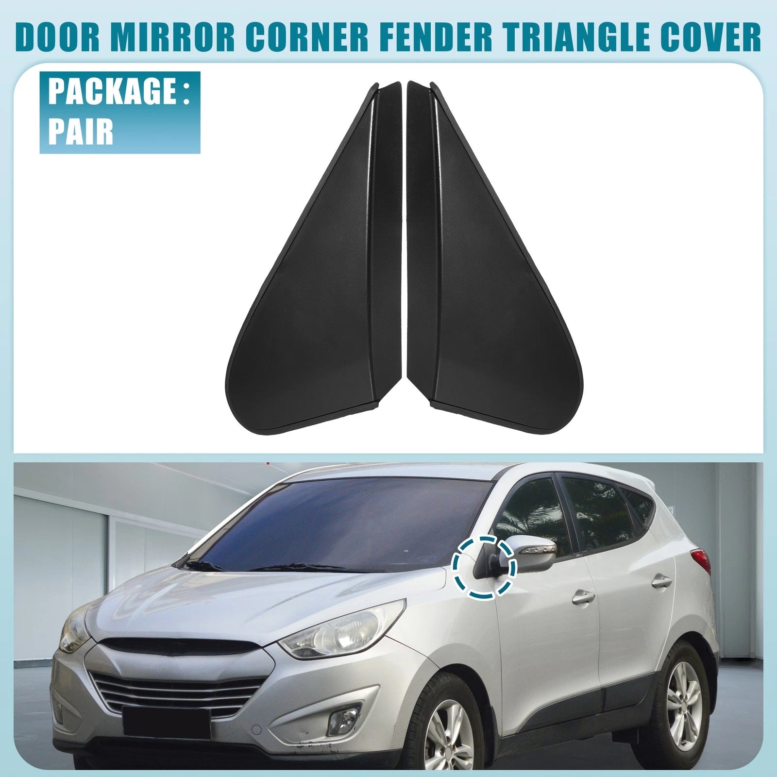 Front Car Mirror Triangle Cover OEM for Hyundai Accent (2018–2024)