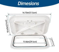 Deck Access Hatch & Lid for Marine Boat (10-5/8" X 14-3/4")