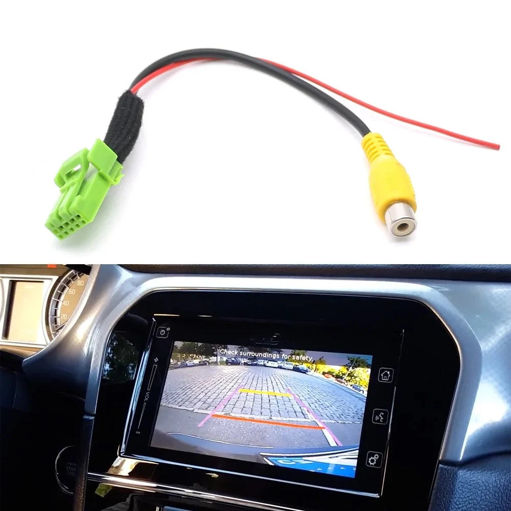 Car Rear View Camera RCA Video Convert Cable Adapter For Suzuki Vitara 2016-2019