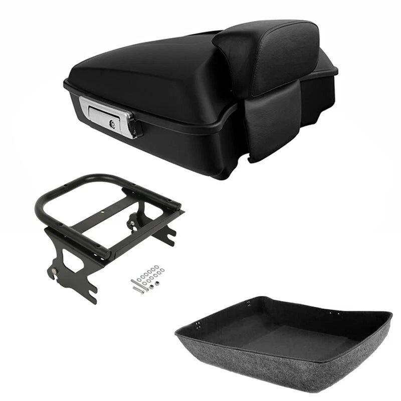 Chopped Trunk Backrest Mount for Harley Touring (1997–2008) Matte Black