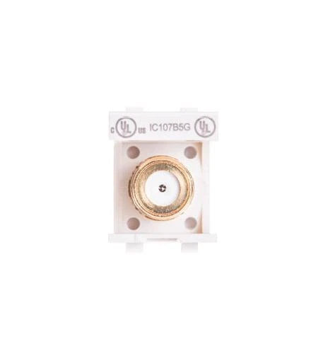 Icc IC107B5GWH Module for F-type (Gold Plated, White)