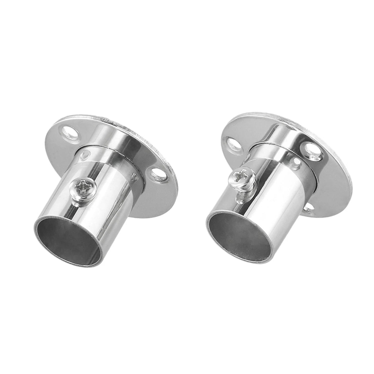 Set of 2 Heavy Duty Wardrobe Bracket End Support for Rail Rod Pole 1932mm