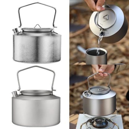 Ultralight 980ml Ti Kettle for Camping and Hiking (No Part Numbers)