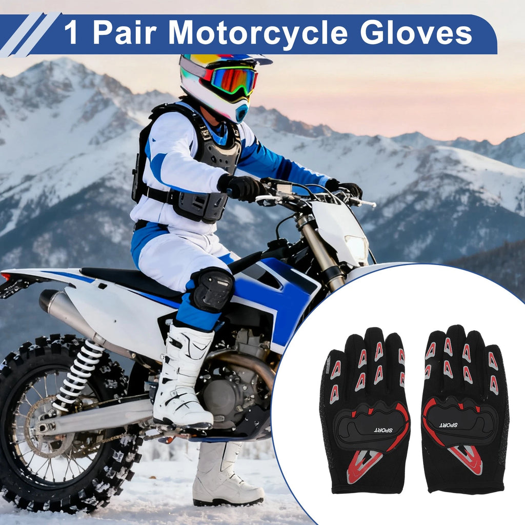 Fingerless Cycling Gloves Breathable Thin Shell for Red Mountain Bike (One Size)