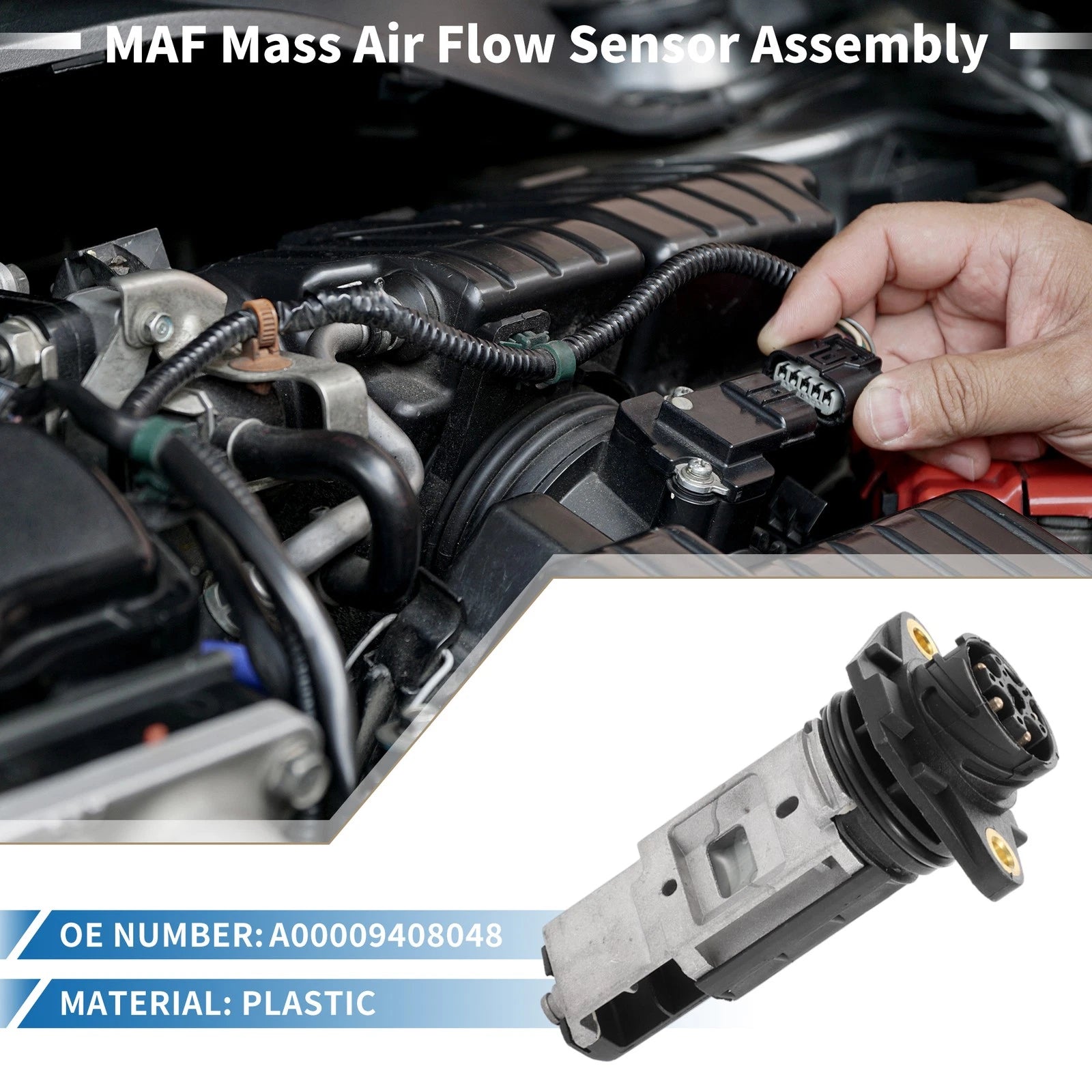 MAF Mass Air Flow Sensor Replacement for Mercedes-Benz W202 C140 W140 (1994–2000)