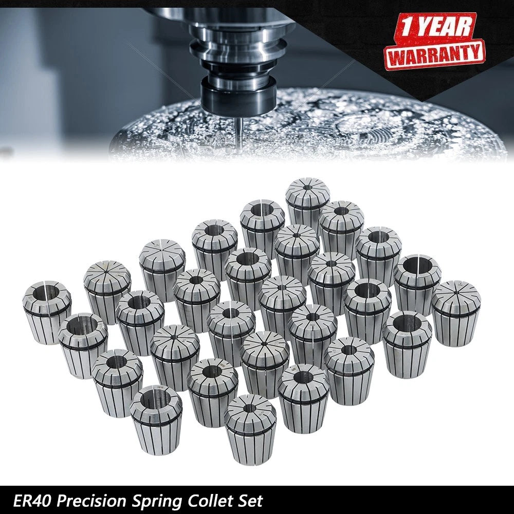 29Pc ER40 Precision Spring Collet Set for CNC Milling Lathe Tool