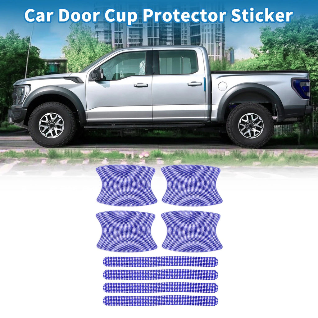 Door Handle Scratch Protector for Universal Use (8x10cm, Blue)