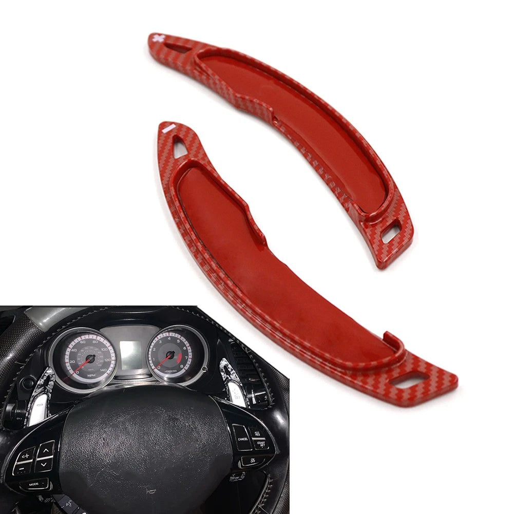 Steering Wheel Shift Paddle Extensions for Mitsubishi Lancer Outlander ASX (2010–2020) Red