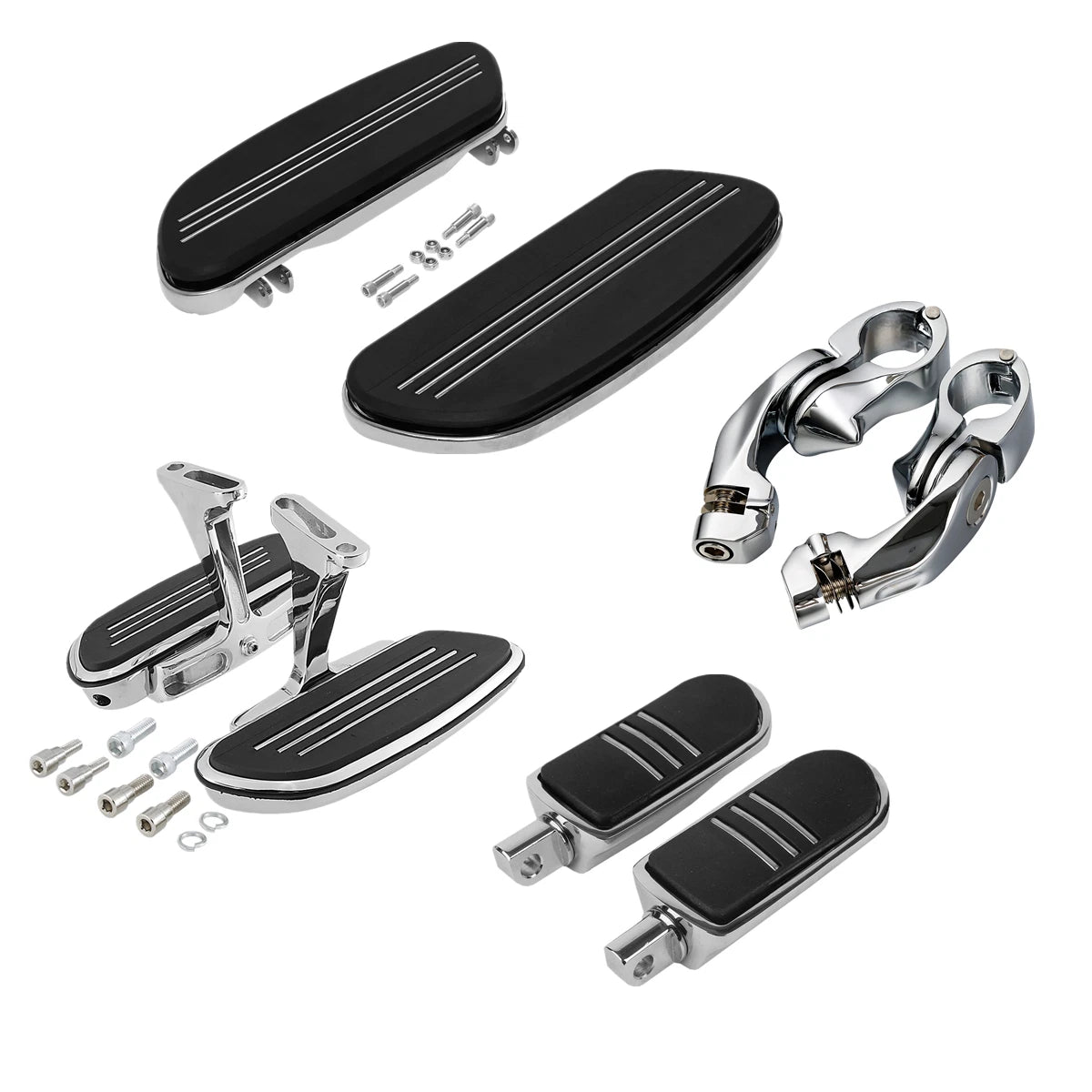 Driver/Passenger Floorboard Footpegs for Harley Road King/Glide (1993–2025)