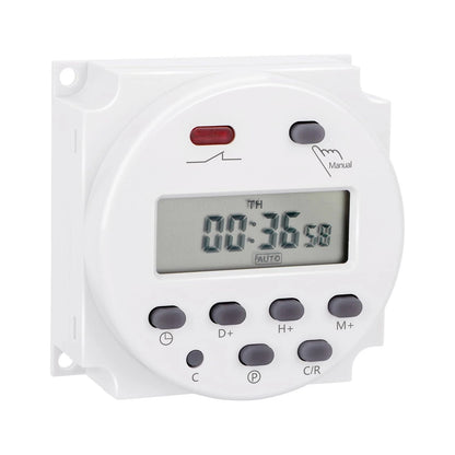 Digital LCD Power Timer for Programmable Relay Switch (DC 12V, 16A)