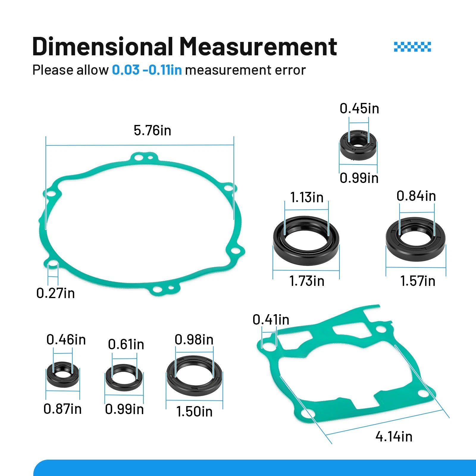 Complete Gasket Kit with Oil Seal for Yamaha YZ125 (1998–2004)