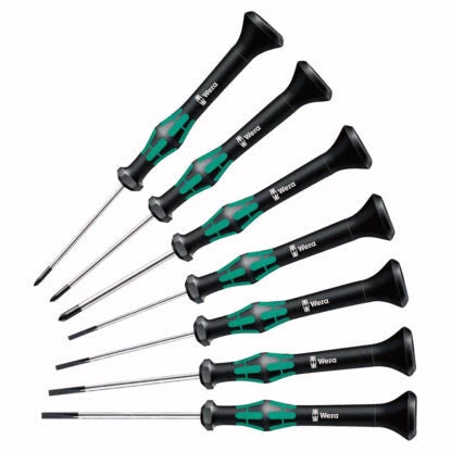 Set of 7 Wera Kraftform Micro Slotted/Phillips Precision Screwdrivers