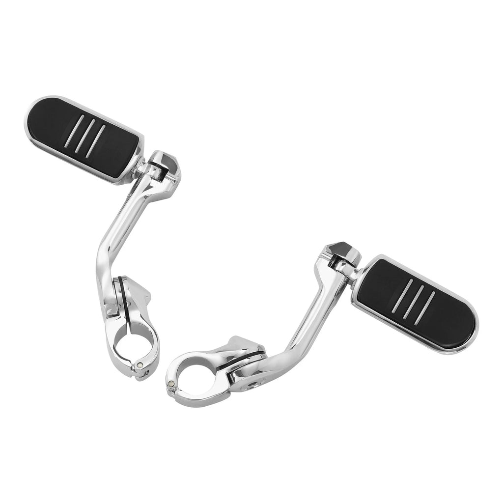 32mm 1-1/4" Long Angled Adjustable Foot Pegs for Harley Davidson