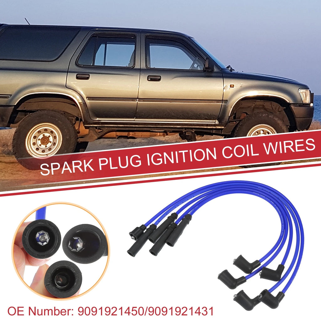 5Pcs Spark Plug Wire Ignition Coil Cable Replacement for Toyota 4Runner (1989–1993)