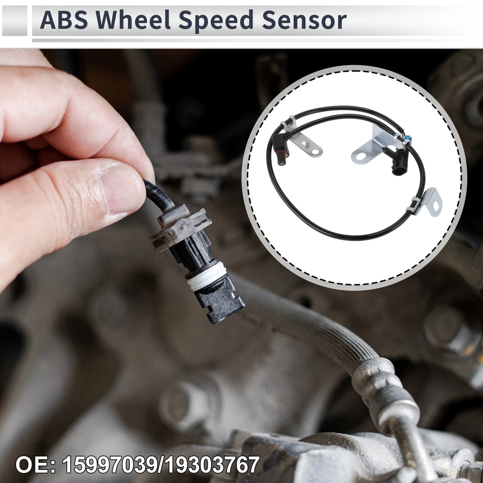 ABS Wheel Speed Sensor Front Right Replacement for Chevrolet Blazer (1998–2005)