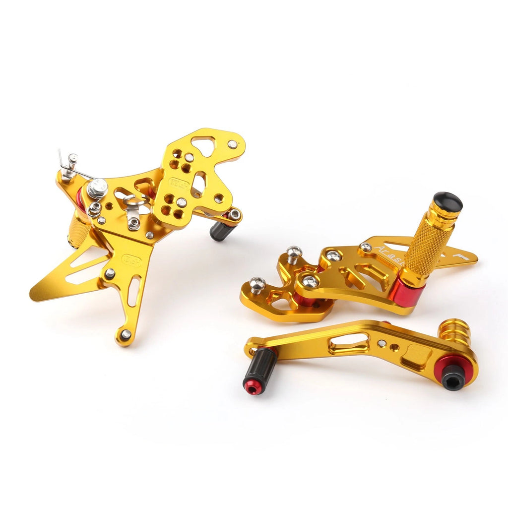 Rearsets Footpegs Pedals for Suzuki GSX-R600 GSXR 750 (2006–2010) Gold