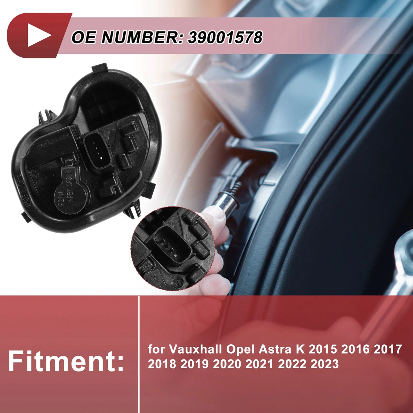 Tail Light Socket for Vauxhall Astra K (2015) No. 39001578