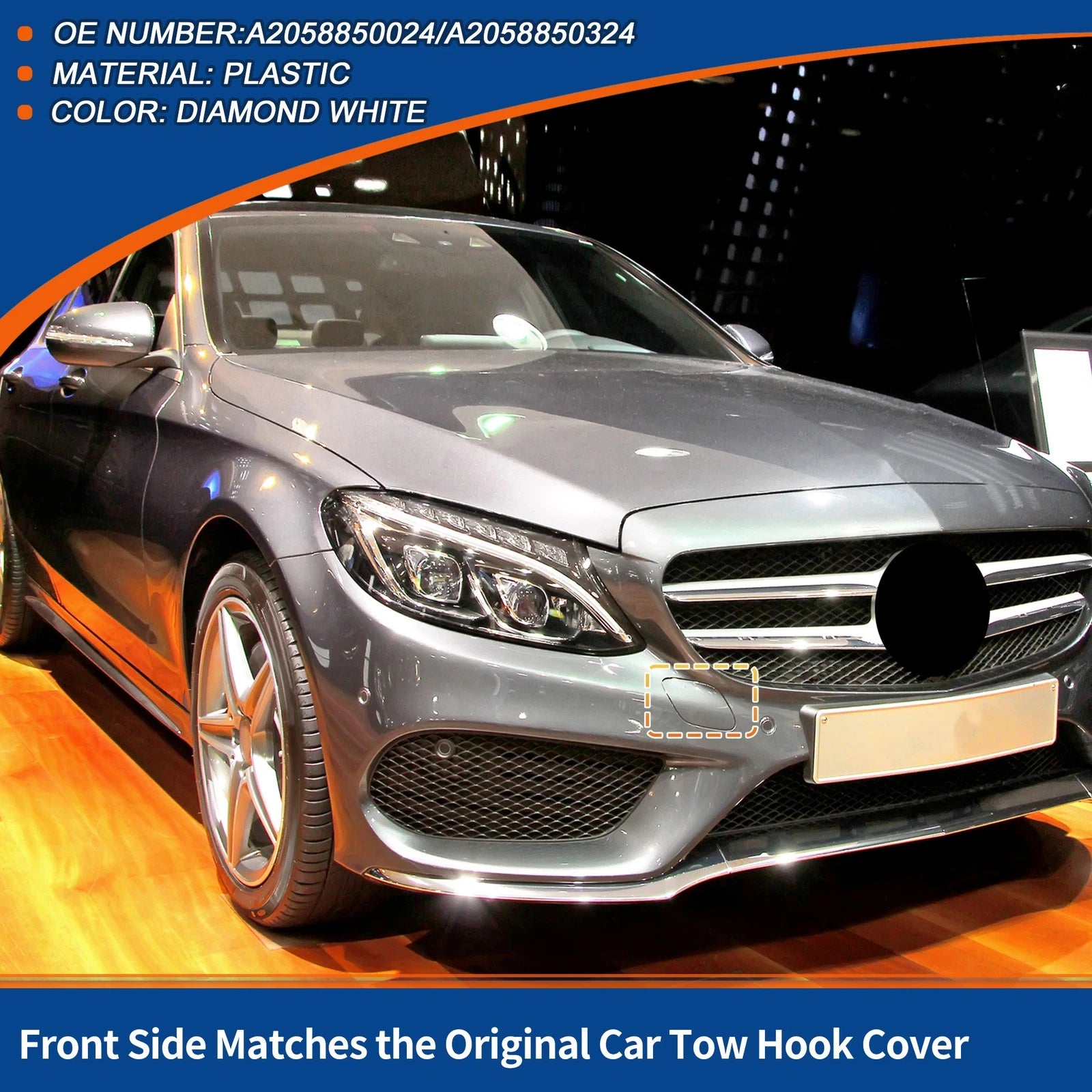 Front Tow Hook Cover Replacement for Mercedes-Benz A-Class W177 (2019–2024)