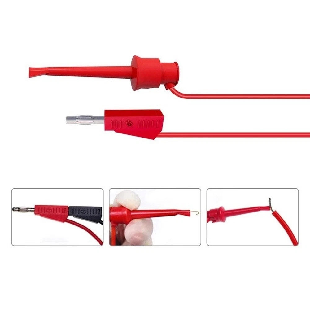 Electrical Test Leads with Replaceable Probes for Alligator Clips